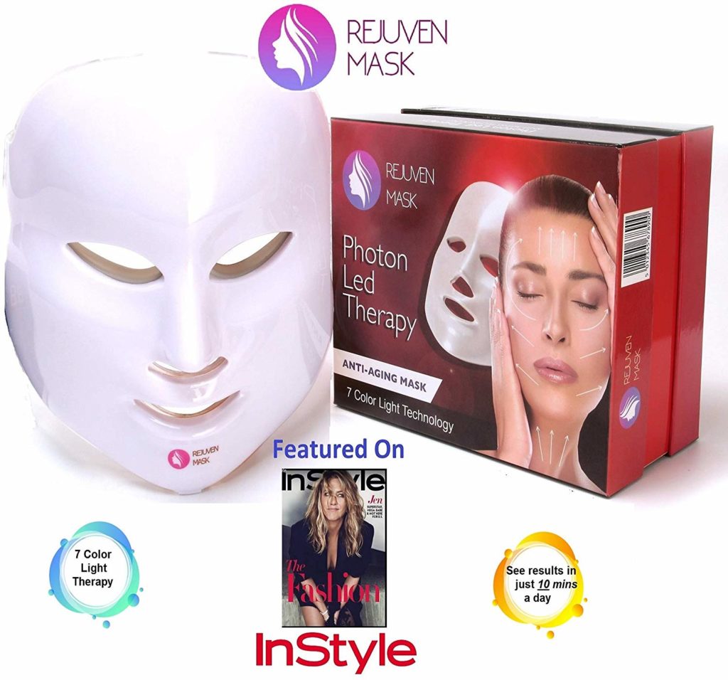Rejuven Mask LED Light Therapy Mask for Anti-aging, Brightening, Improve Wrinkles. Tightening and Smoother Skin
