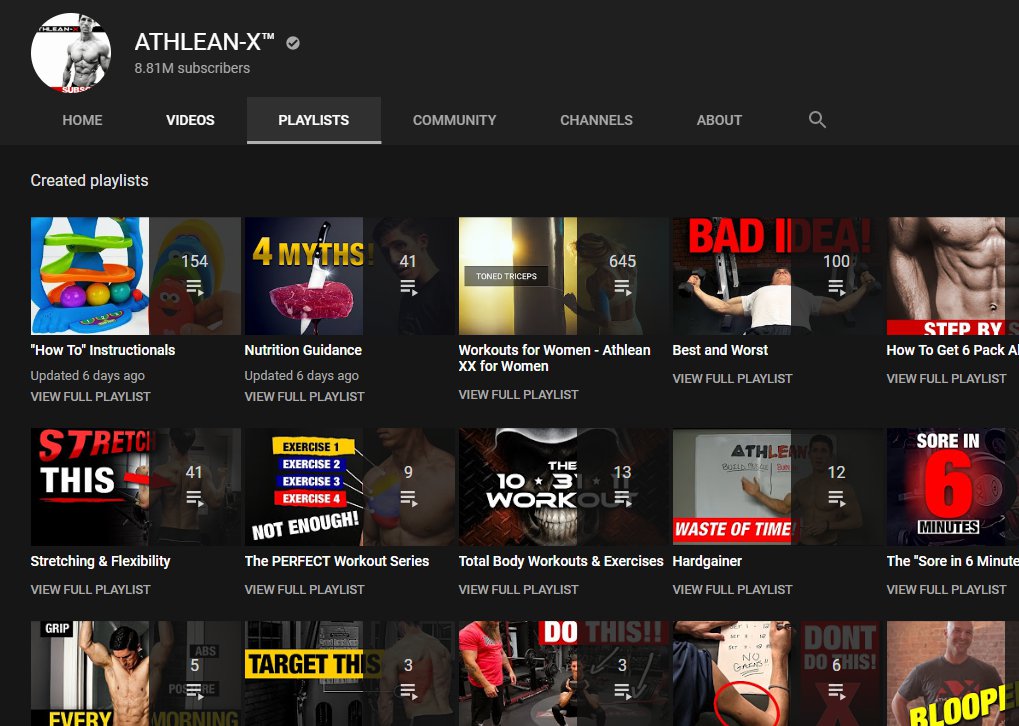 Athlean X videos playlist